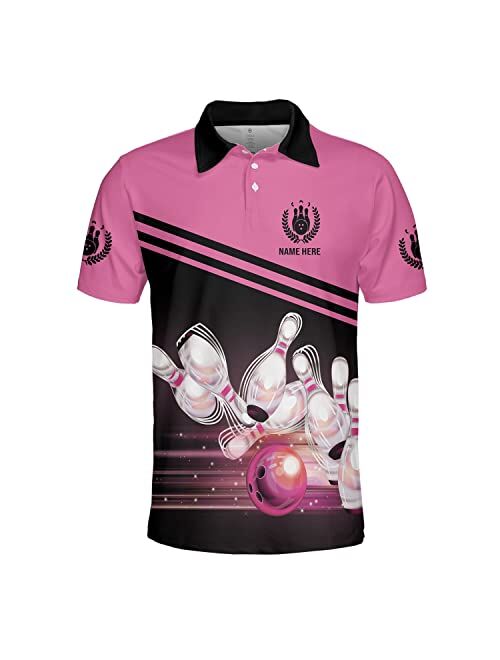 Generic Personalized Name Bowling Polo Shirts 3D for Women, Bowling Shirt, Bowling Shirts for Womens, Team Bowling Shirt Women1