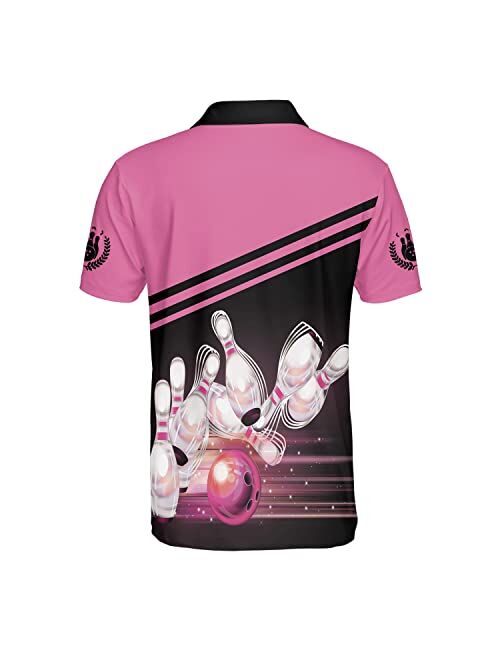 Generic Personalized Name Bowling Polo Shirts 3D for Women, Bowling Shirt, Bowling Shirts for Womens, Team Bowling Shirt Women1