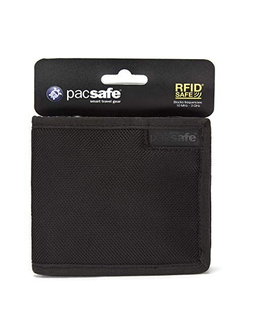 Pacsafe Rfidsafe Z100 Rfid Blocking Bi-fold Black Travel Wallet, Black