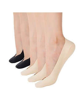 R Relaxife Womens No Show Thin Socks Cotton Nylon Low Cut Liner Non Slip hidden Invisible Socks for Flats Boat Sneaker 4-6 packs