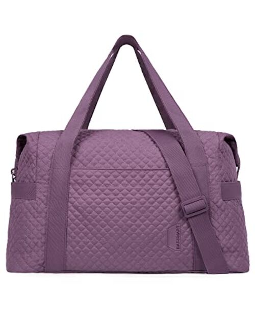 Weekender Bags for Women, BAGSMART Gym Bag Travel Duffle Overnight Bag for Travel Essentials, Large Hospital Bag for Labor and DeliveryPink