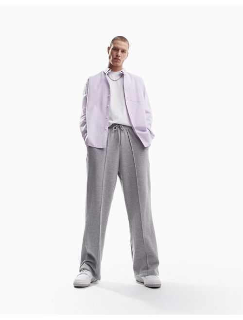 ASOS DESIGN 90s oversized oxford shirt in lilac yarn dye