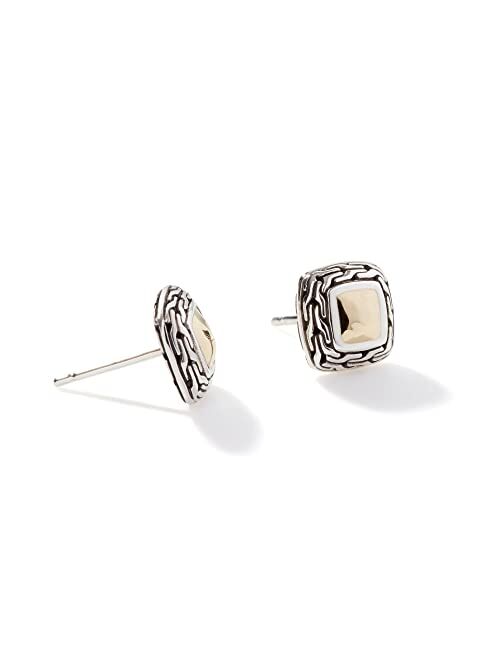 John Hardy Classic Chain Hammered Heritage Stud Earrings