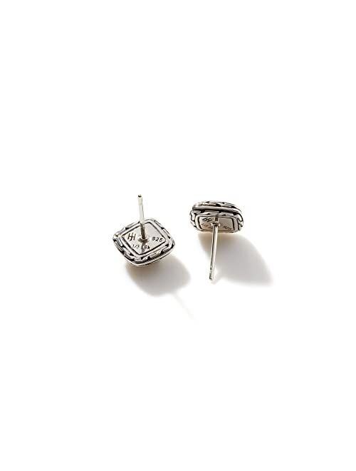 John Hardy Classic Chain Hammered Heritage Stud Earrings