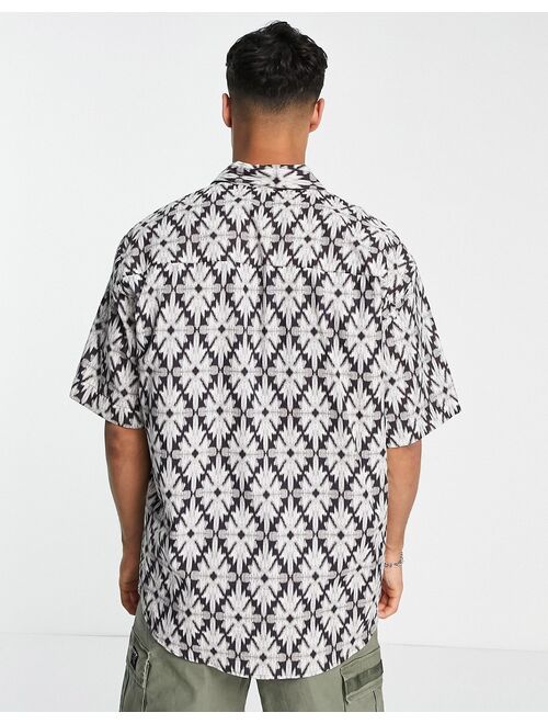 Pull&Bear blurry print shirt in black