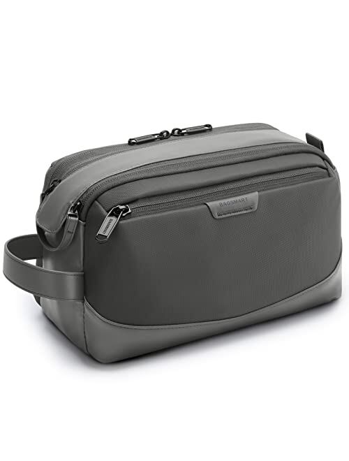 BAGSMART Toiletry Bag for Men, Large Travel Toiletry Organizer, Dopp Kit Water-resistant Shaving Bag for Toiletries Accessories (Grey)