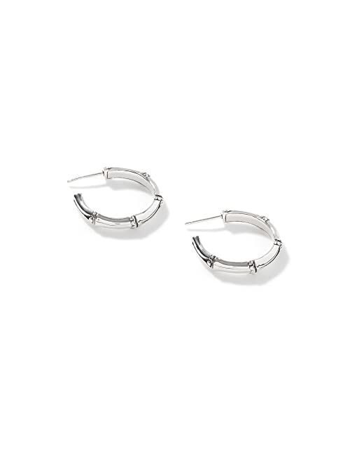 John Hardy Bamboo Silver Hoop Earrings