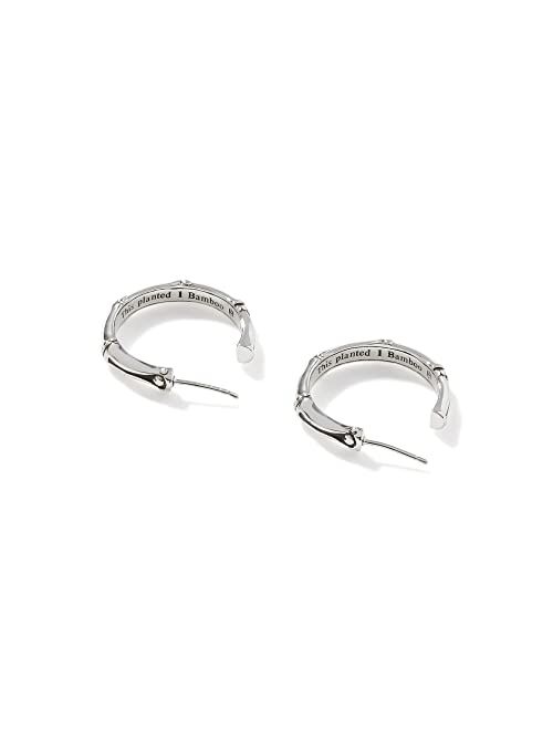 John Hardy Bamboo Silver Hoop Earrings