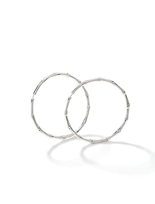 John Hardy Bamboo Silver Hoop Earrings