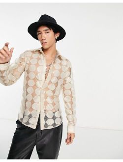 Twisted Tailor munday shirt in off white