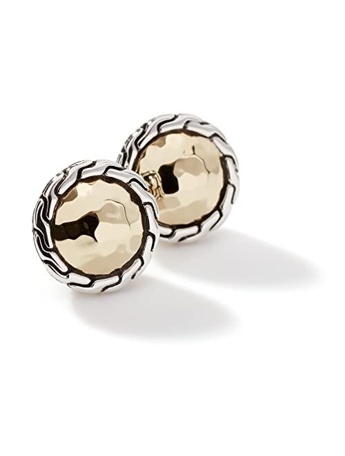 John Hardy Classic Chain Round Hammered Stud Earrings