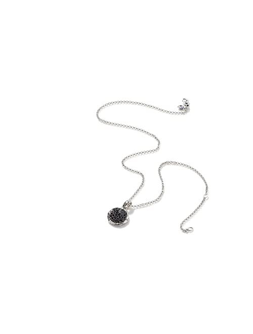 John Hardy Bamboo Pendant Necklace with Black Sapphire