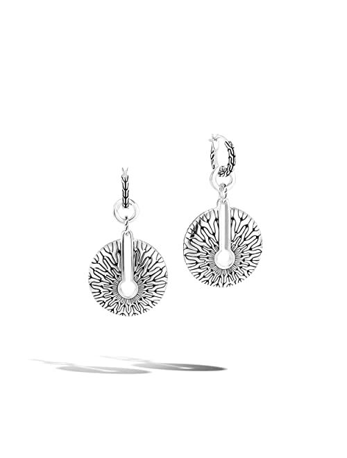 John Hardy Classic Chain Silver Transformable Drop Earrings