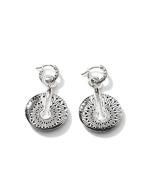 John Hardy Classic Chain Silver Transformable Drop Earrings