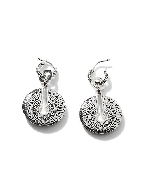 John Hardy Classic Chain Silver Transformable Drop Earrings