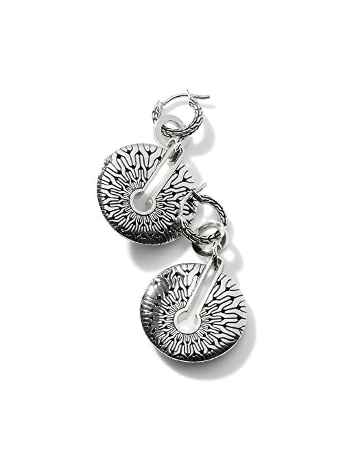 John Hardy Classic Chain Silver Transformable Drop Earrings