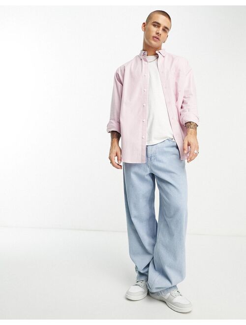 ASOS DESIGN 90s oversized oxford shirt in pink