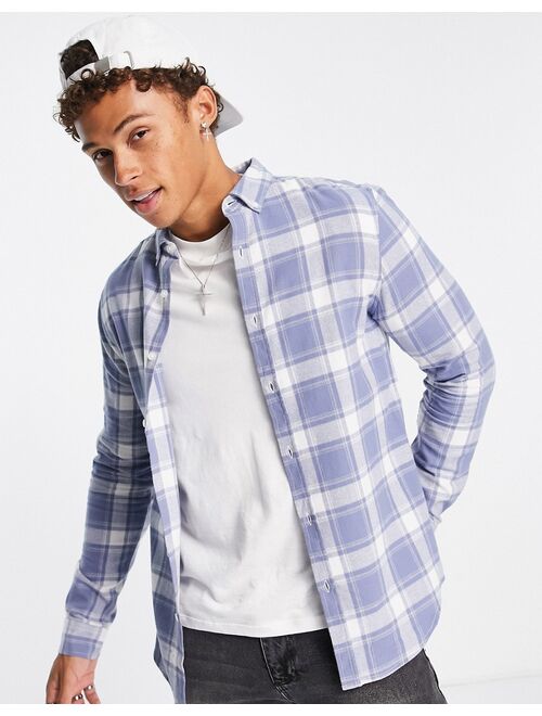 ASOS DESIGN check shirt in blue