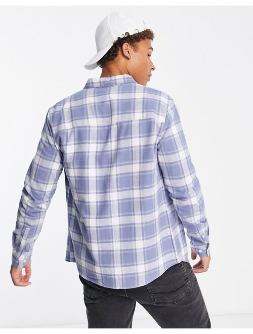 ASOS DESIGN check shirt in blue