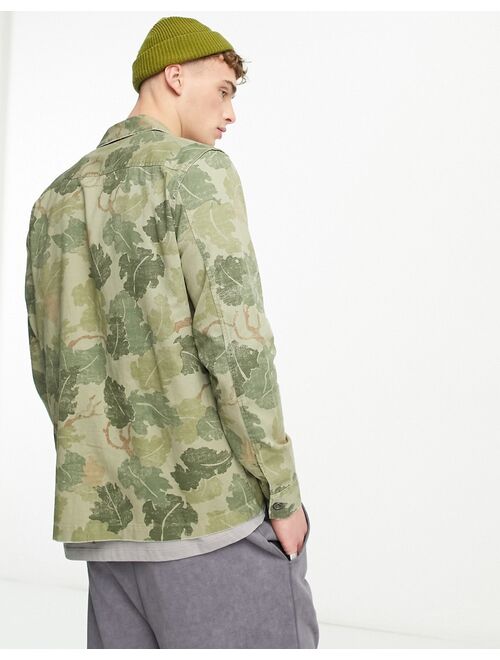 AllSaints Insignia utility shirt in khaki