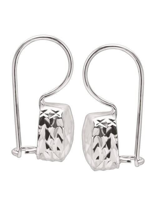 Silpada 'Rounded Cube' Drop Earrings in Textured Sterling Silver