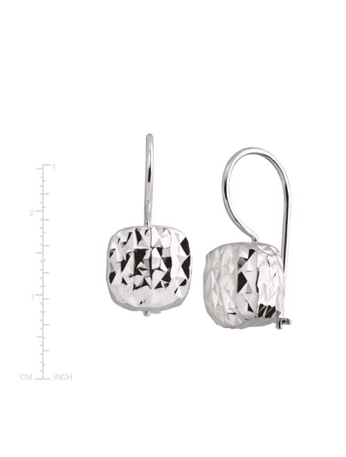 Silpada 'Rounded Cube' Drop Earrings in Textured Sterling Silver