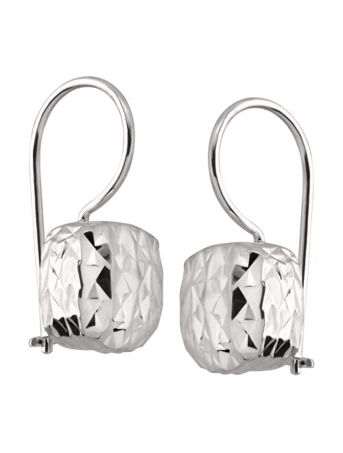 Silpada 'Rounded Cube' Drop Earrings in Textured Sterling Silver