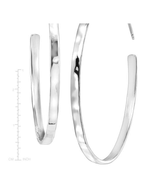 Silpada 'Circle Up' Hammered Hoop Earrings in Sterling Silver