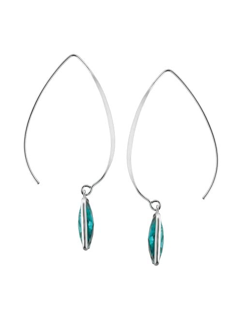 Silpada 'Oasis' Compressed Turquoise Drop Earrings in Sterling Silver