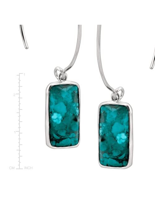 Silpada 'Oasis' Compressed Turquoise Drop Earrings in Sterling Silver