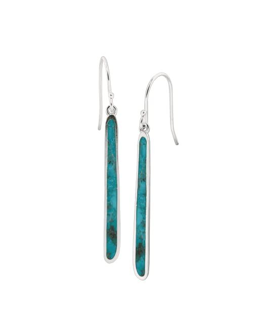 Silpada 'Turquoise Drop' Compressed Turquoise Drop Earrings in Sterling Silver