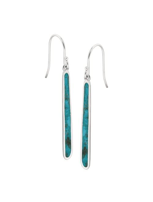 Silpada 'Turquoise Drop' Compressed Turquoise Drop Earrings in Sterling Silver