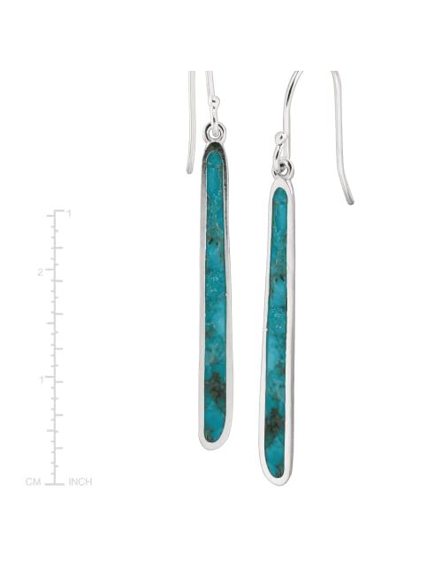 Silpada 'Turquoise Drop' Compressed Turquoise Drop Earrings in Sterling Silver