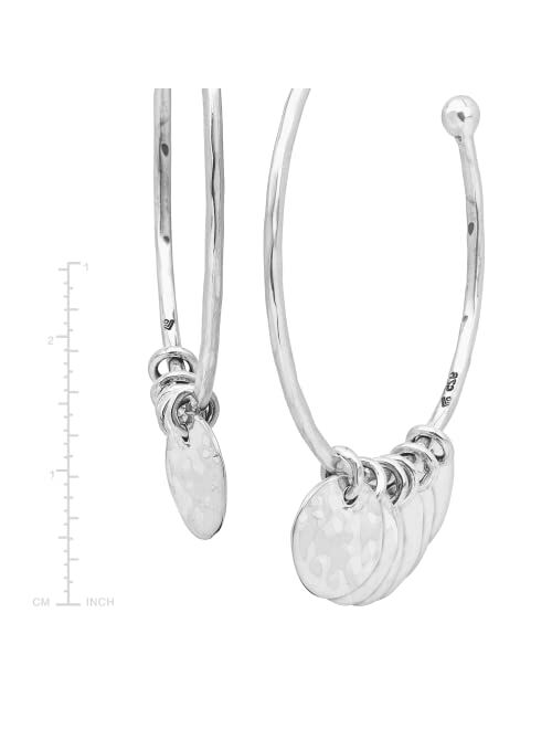 Silpada 'Snow in Summer' Dangle Hoop Earrings in Sterling Silver