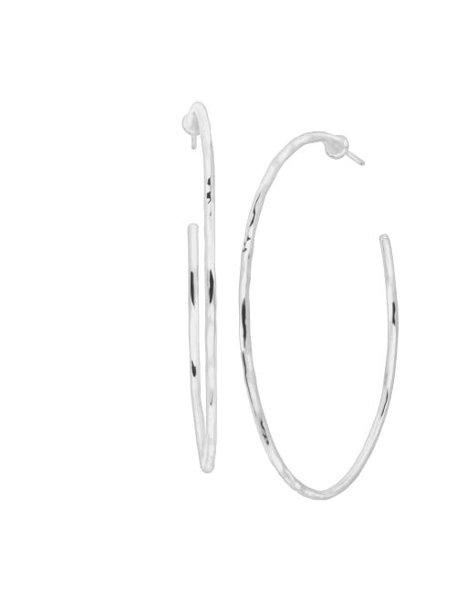 Silpada 'Essential' Hammered Hoop Earrings in Sterling Silver