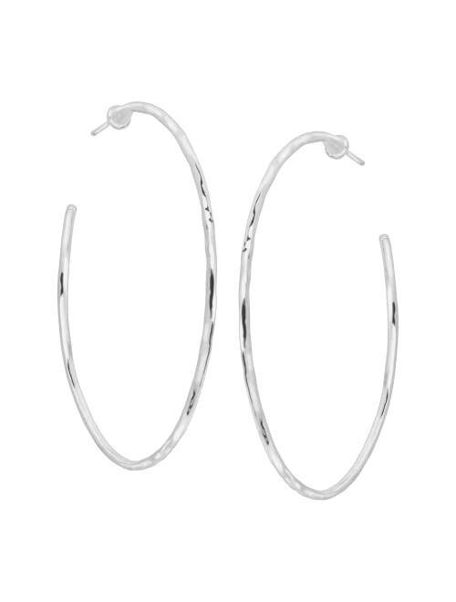 Silpada 'Essential' Hammered Hoop Earrings in Sterling Silver