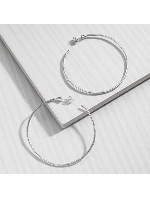 Silpada 'Essential' Hammered Hoop Earrings in Sterling Silver