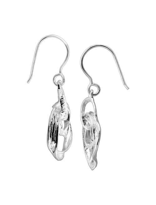 Silpada 'Creative Circle' Interlocking Drop Earrings in Sterling Silver