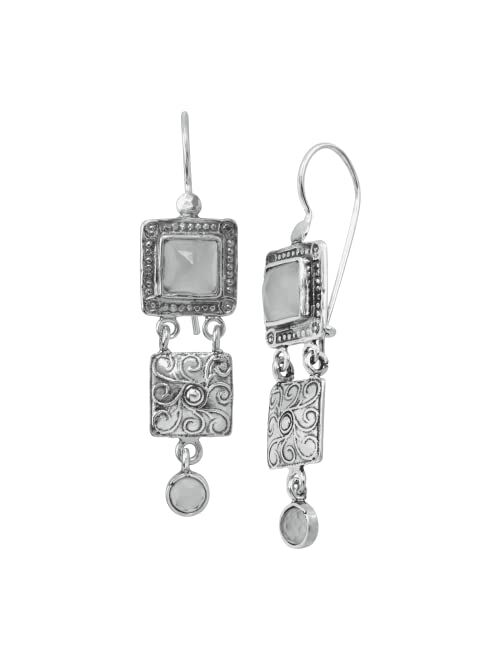 Silpada 'Verzasca' Natural Green Quartz Drop Earrings in Sterling Silver