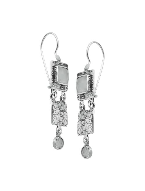 Silpada 'Verzasca' Natural Green Quartz Drop Earrings in Sterling Silver