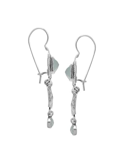 Silpada 'Verzasca' Natural Green Quartz Drop Earrings in Sterling Silver