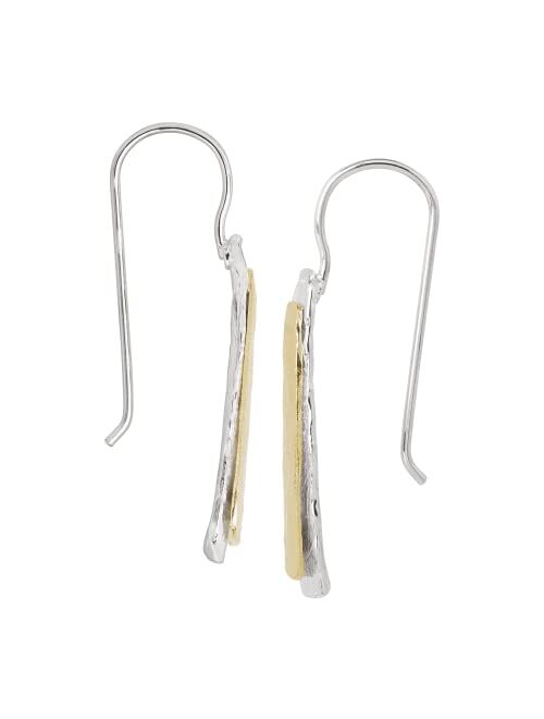 Silpada 'Cimarron Slopes' Two-Tone Tapered Drop Earrings in Sterling Silver & 14K Gold Plate