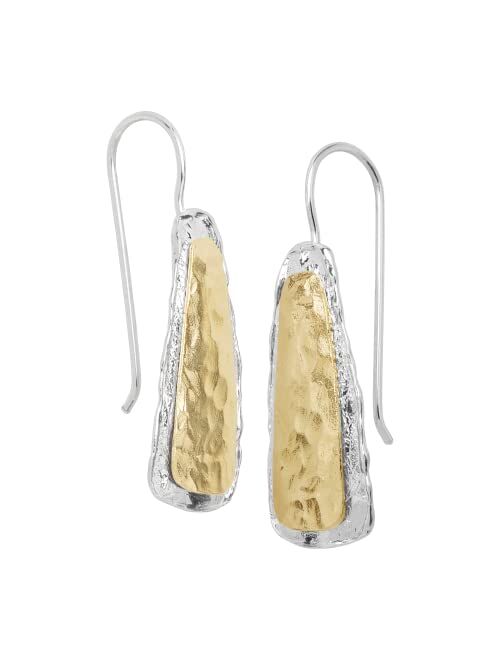 Silpada 'Cimarron Slopes' Two-Tone Tapered Drop Earrings in Sterling Silver & 14K Gold Plate