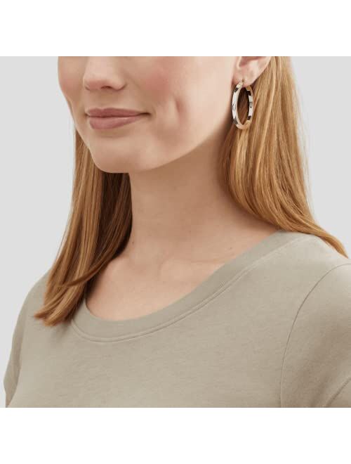 Silpada 'Rise and Shine' Tube Hoop Earrings