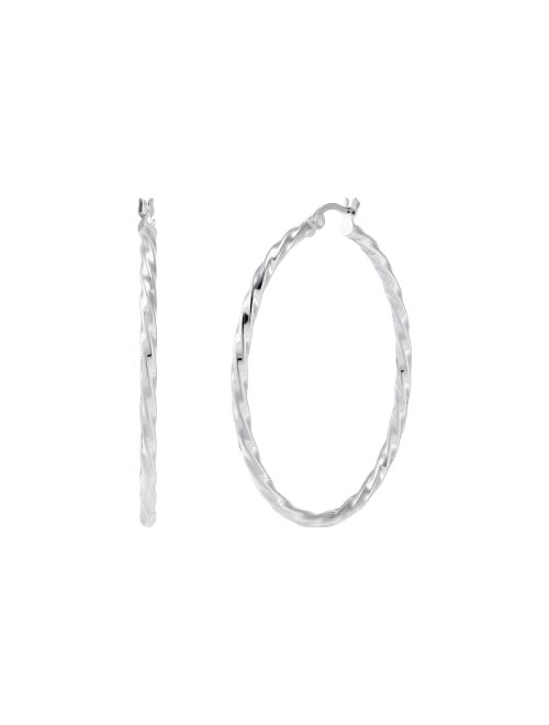 Silpada 'Rippling Effect' Hoop Earrings in Sterling Silver