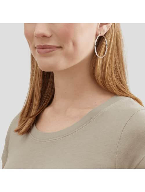 Silpada 'Rippling Effect' Hoop Earrings in Sterling Silver