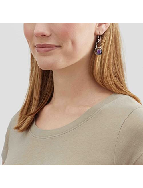 Silpada 'Iconic' Amethyst Drop Earrings in Sterling Silver