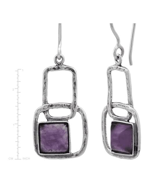 Silpada 'Iconic' Amethyst Drop Earrings in Sterling Silver