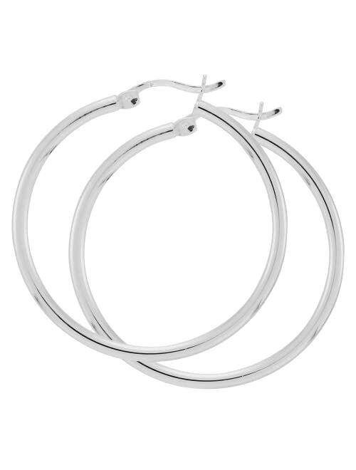 Silpada 'Downtown Taste' Tube Hoop Earrings in Sterling Silver