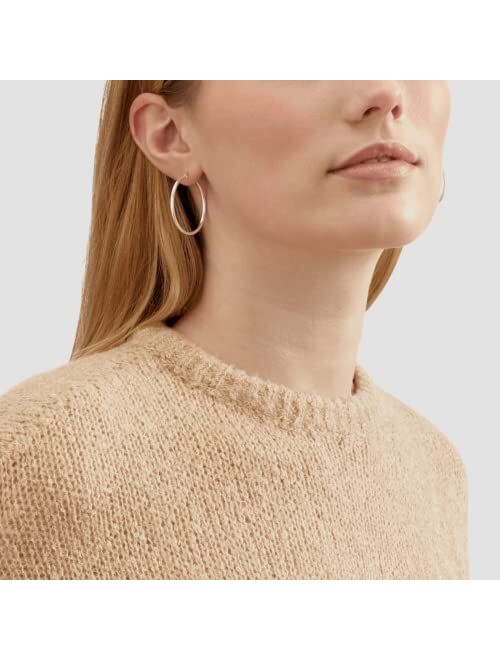 Silpada 'Downtown Taste' Tube Hoop Earrings in Sterling Silver